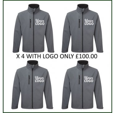 Pack of 4 Softshell Jackets with Logo