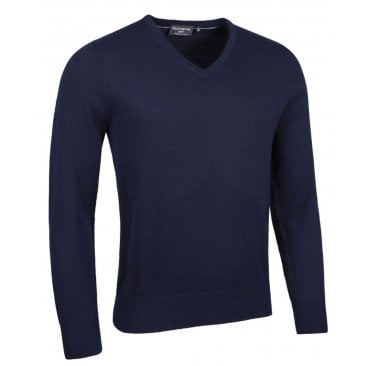 Mens V Neck Cotton Golf Sweater
