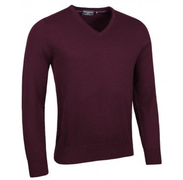 Mens V Neck Cotton Golf Sweater