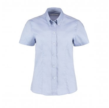 Ladies Premium Short Sleeve Tailored Oxford Shirt