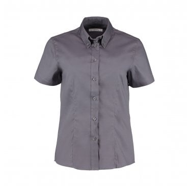 Ladies Premium Short Sleeve Tailored Oxford Shirt