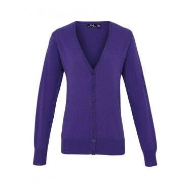 Ladies Cotton Acrylic V Neck Cardigan