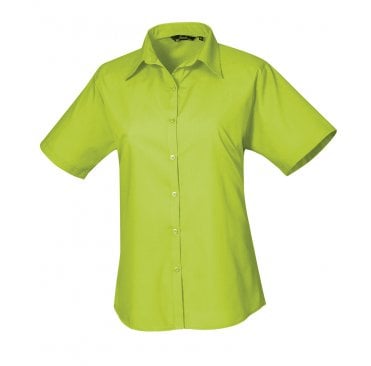 Ladies Short Sleeve Poplin Blouse