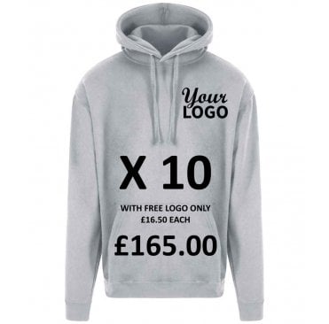 Bulk Pack Embroidered Hoodies x 10