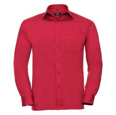 Russell Collection Long Sleeve Easy Care Poplin Shirt