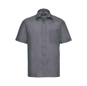 Russell Collection Short Sleeve Easy Care Poplin Shirt