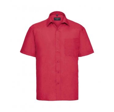 Russell Collection Short Sleeve Easy Care Poplin Shirt