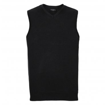 Sleeveless Cotton Acrylic V Neck Sweater
