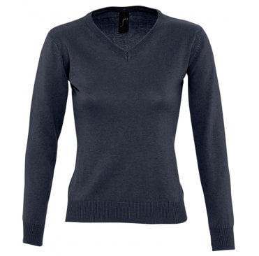 Ladies Galaxy Cotton Acrylic V Neck Sweater