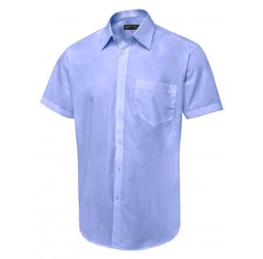 Men's Tailored Fit Short Sleeve Poplin Shirt 