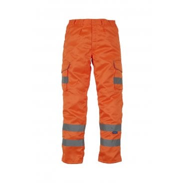Hi-Vis Cargo Trousers with Knee Pad Pockets 
