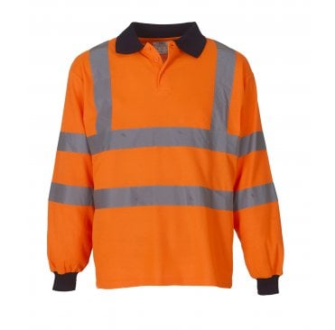 Hi-Vis Long Sleeve Polo Shirt