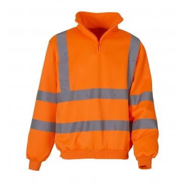 Hi-Vis Zip Neck Sweatshirt 